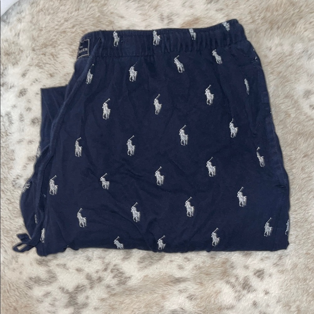 Polo Ralph Lauren Navy Sweatpants with White Logo